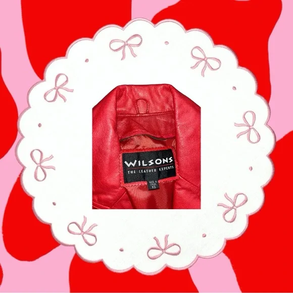 wilson’s vintage red leather jacket 💔 - Picture 5 of 11